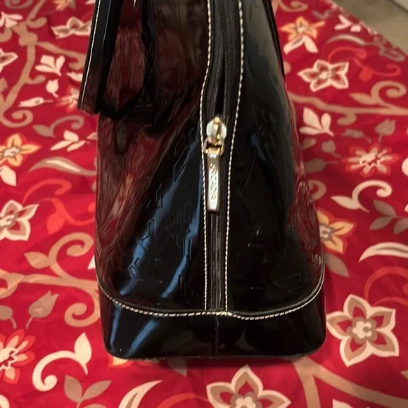 Arcadia Black Patent Leather Satchel Timeless Design - Picture 5 of 5